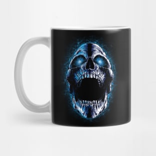 Screaming Skull Blue Mug